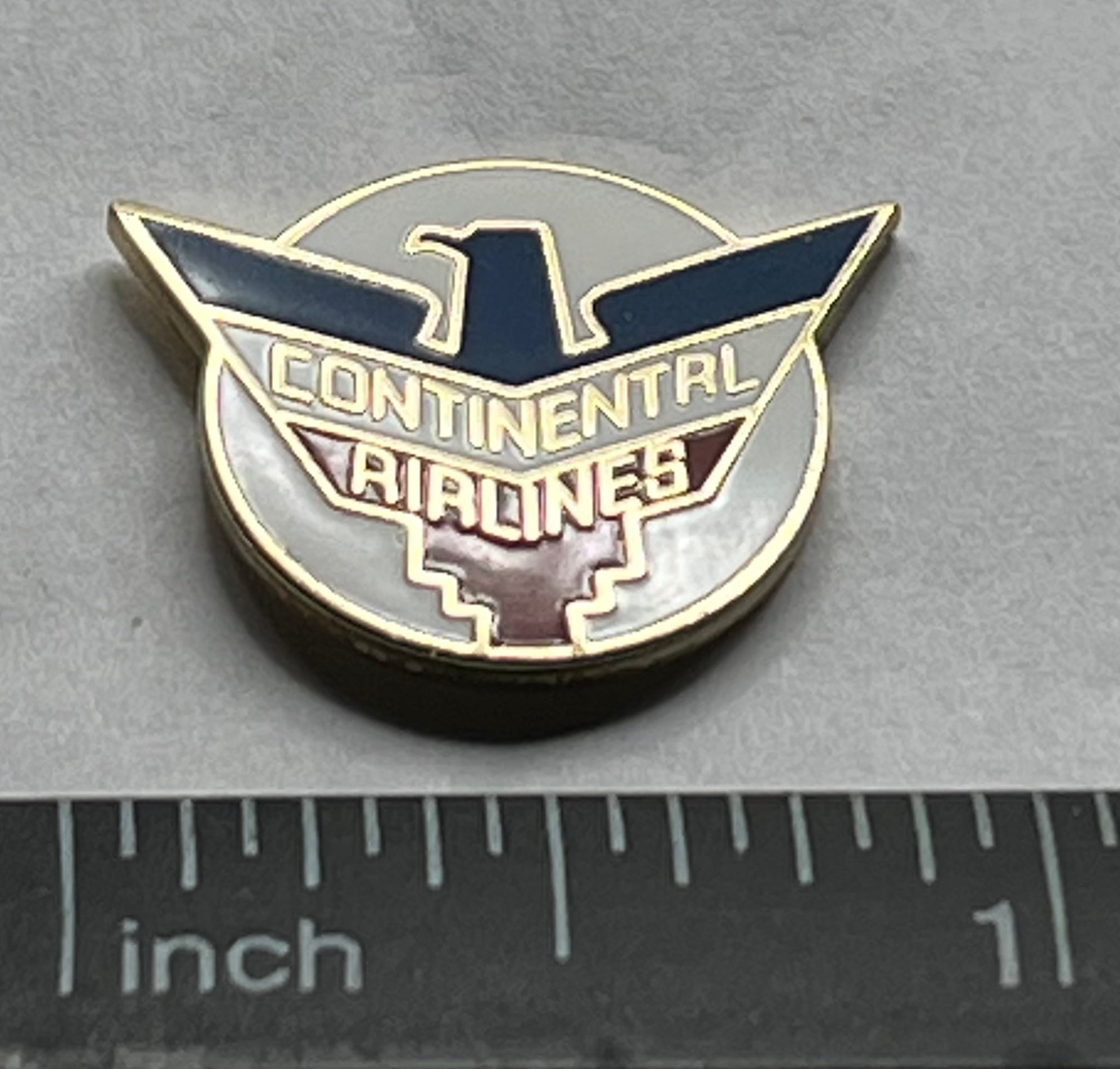Continental Airlines Red Speed Lines Logo Lapel Pin Repro Gift