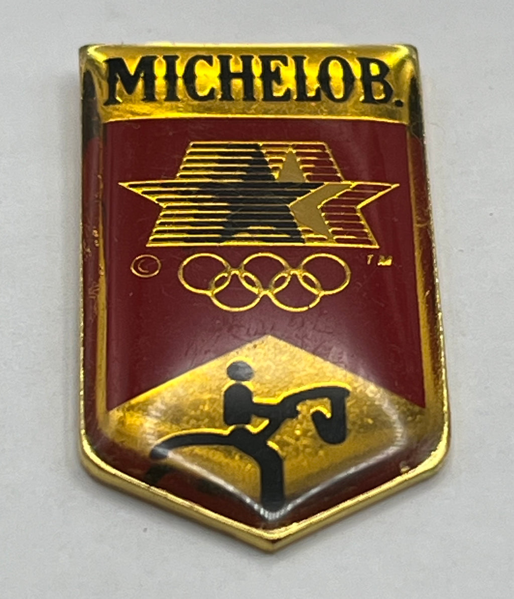 Equestrian Olympic Pictogram Pin ~ Sponsor Michelob Beer ~ 1984 Los Angeles
