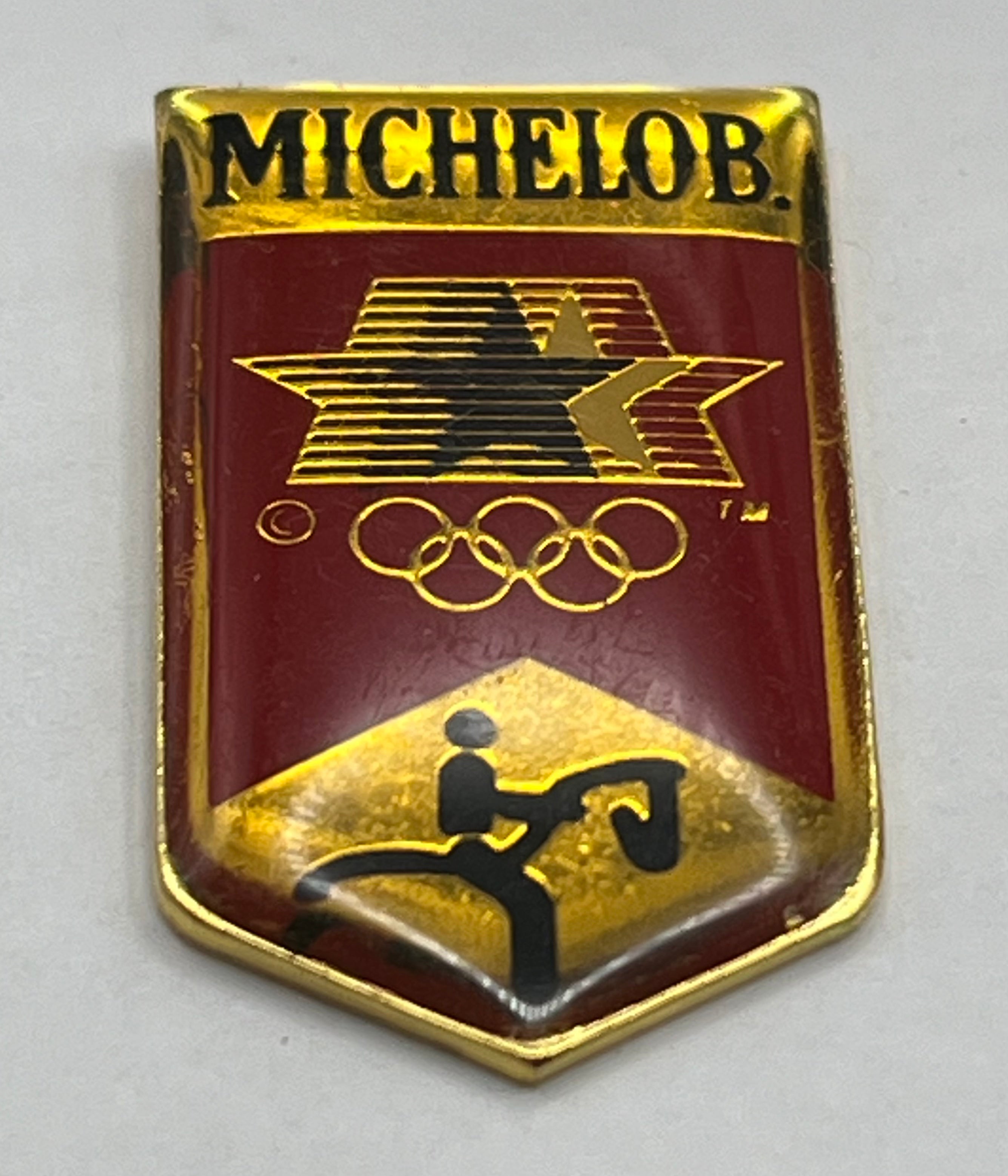 Equestrian Olympic Pictogram Pin ~ Sponsor Michelob Beer ~ 1984 Los Angeles