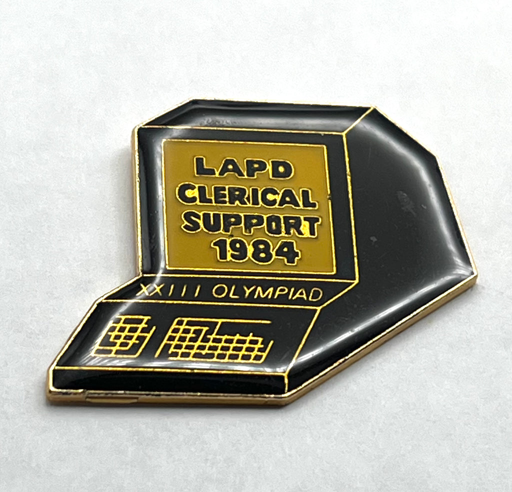 1984 Olympic Pin ~ LAPD Clerical Support XXIII Olympiad