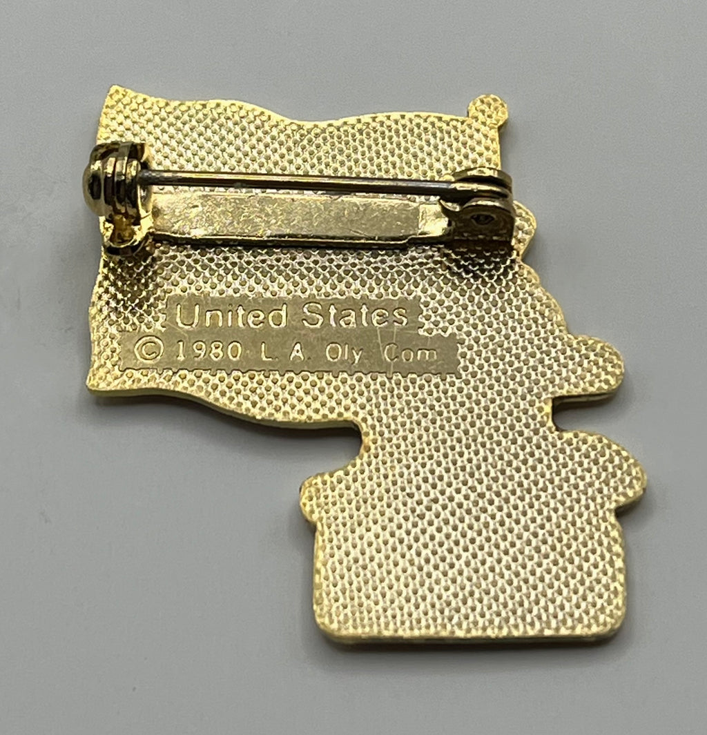 USA Flag Pin~Mascot Sam the Eagle ~1984 Olympics~Los Angeles~Sponsor Coca-Cola