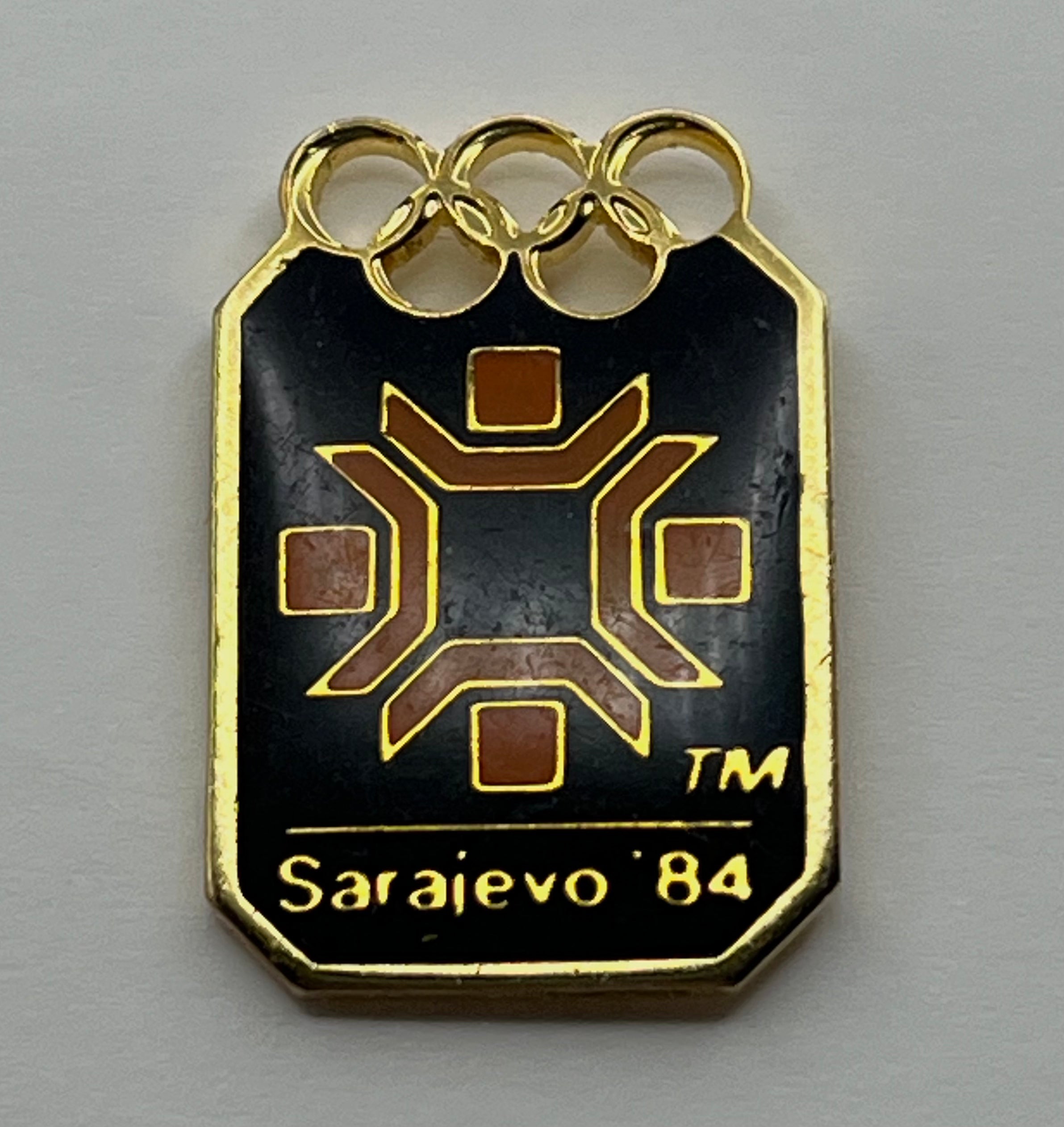 1984 Sarajevo Olympic Logo Pin ~ XIV Olympic Winter Games