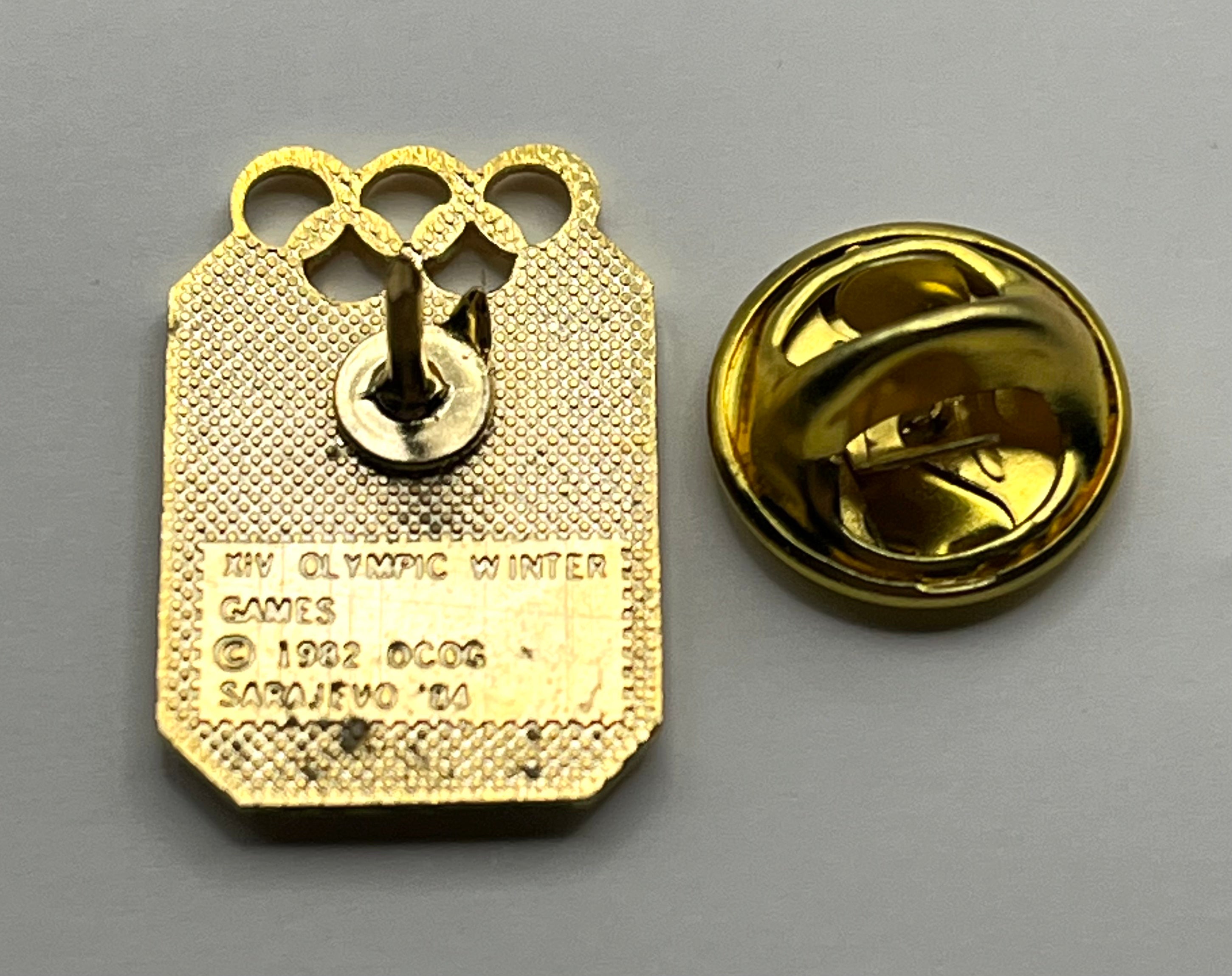 1984 Sarajevo Olympic Logo Pin ~ XIV Olympic Winter Games