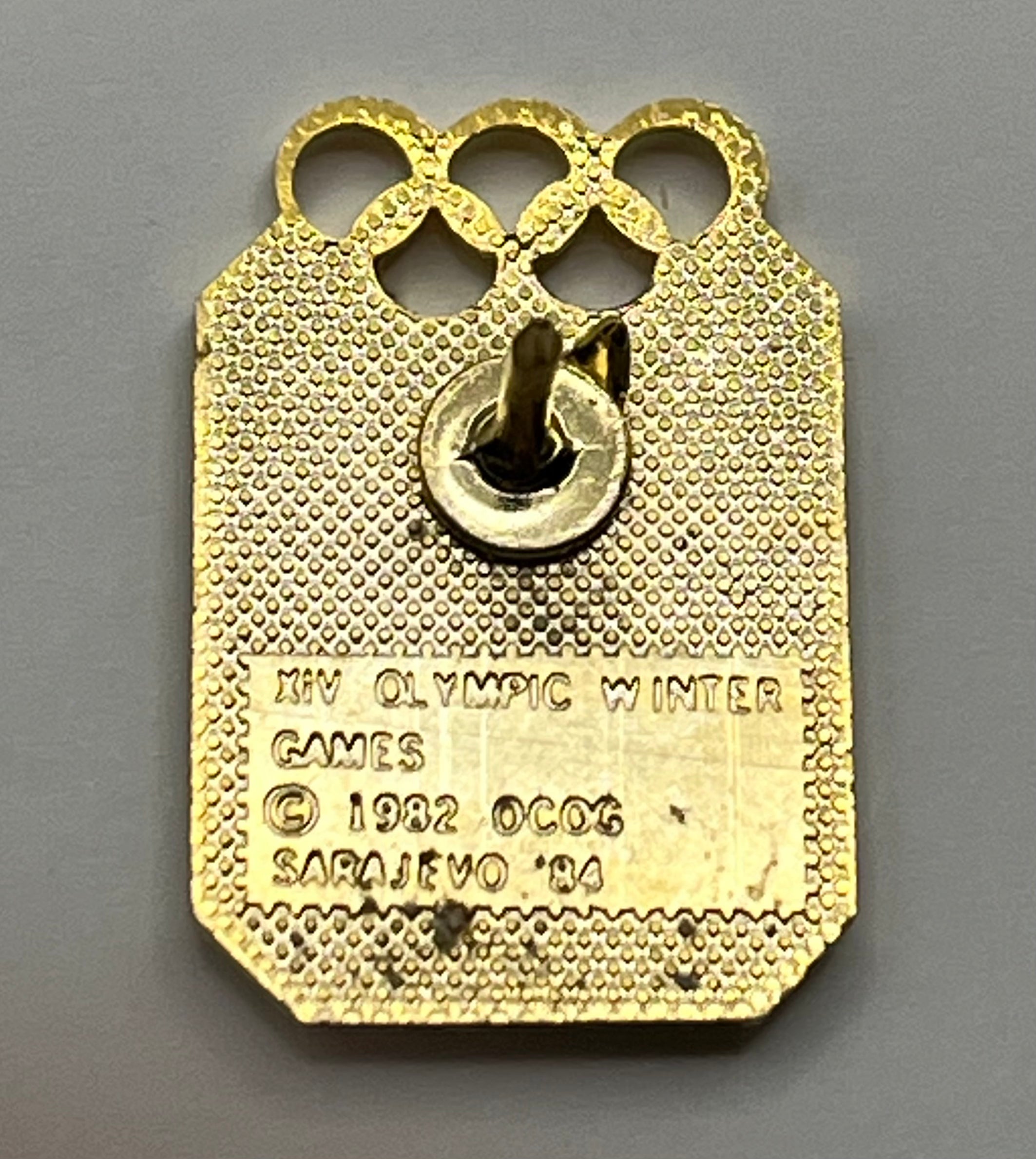 1984 Sarajevo Olympic Logo Pin ~ XIV Olympic Winter Games