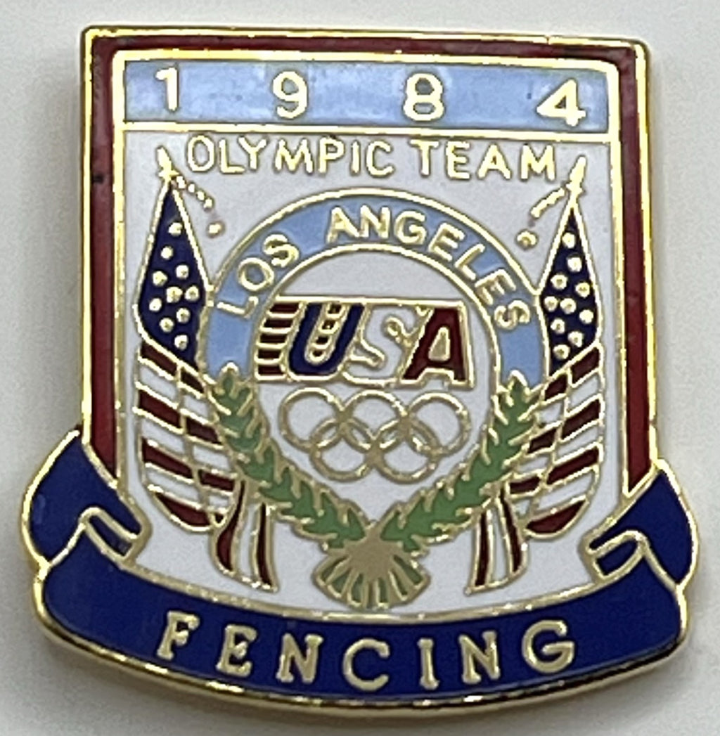 1984 Los Angeles Olympic Team Pin ~ Fencing ~ Designs by Margarita