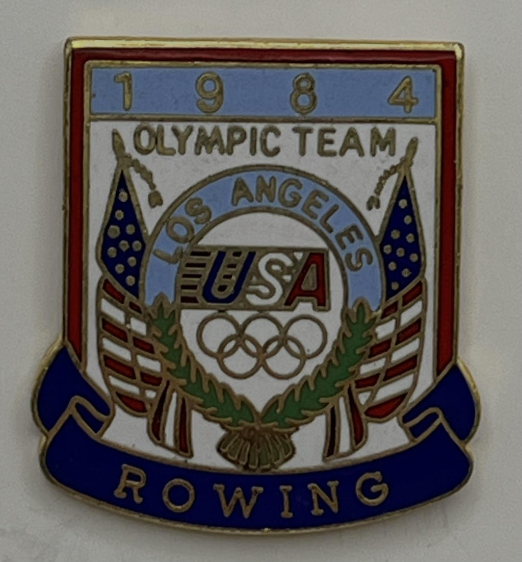 1984 Los Angeles Olympic Team Pin ~ Rowing ~ Designs by Margarita