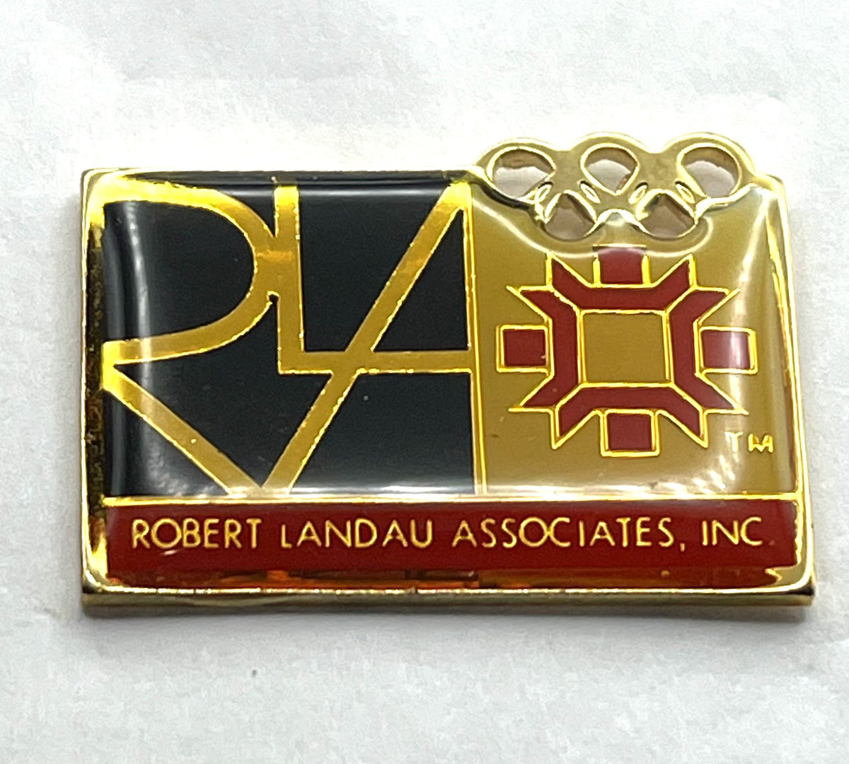 1984 Sarajevo Winter Olympics Pin ~ Robert Landau Associates, Inc. ~ RLA ~ Snowflake Emblem
