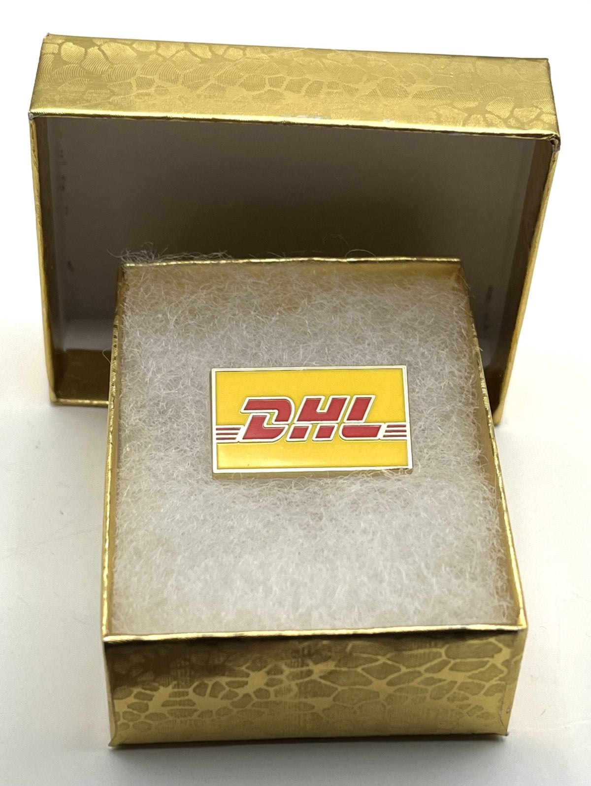 DHL Yellow Red Logo Lapel Pin – Repro Gift