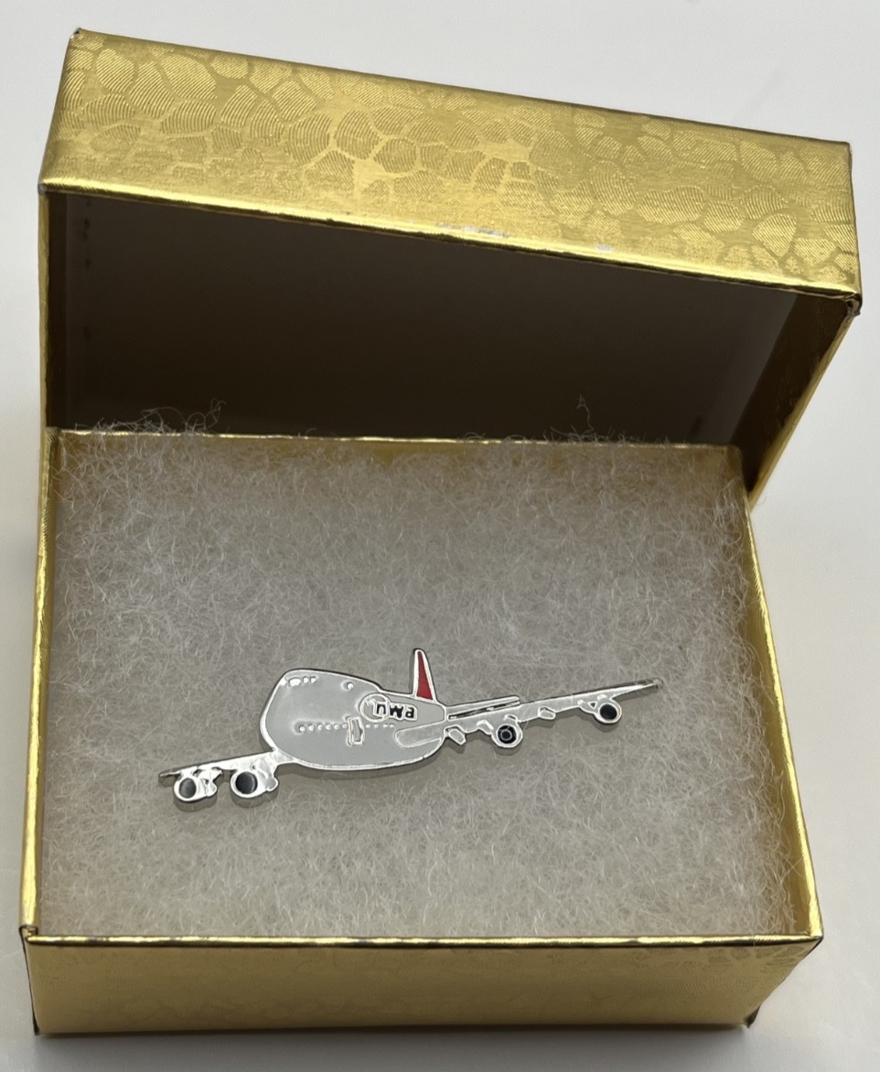 Northwest Airlines Boeing 747 Airplane Lapel Pin Repro Gift