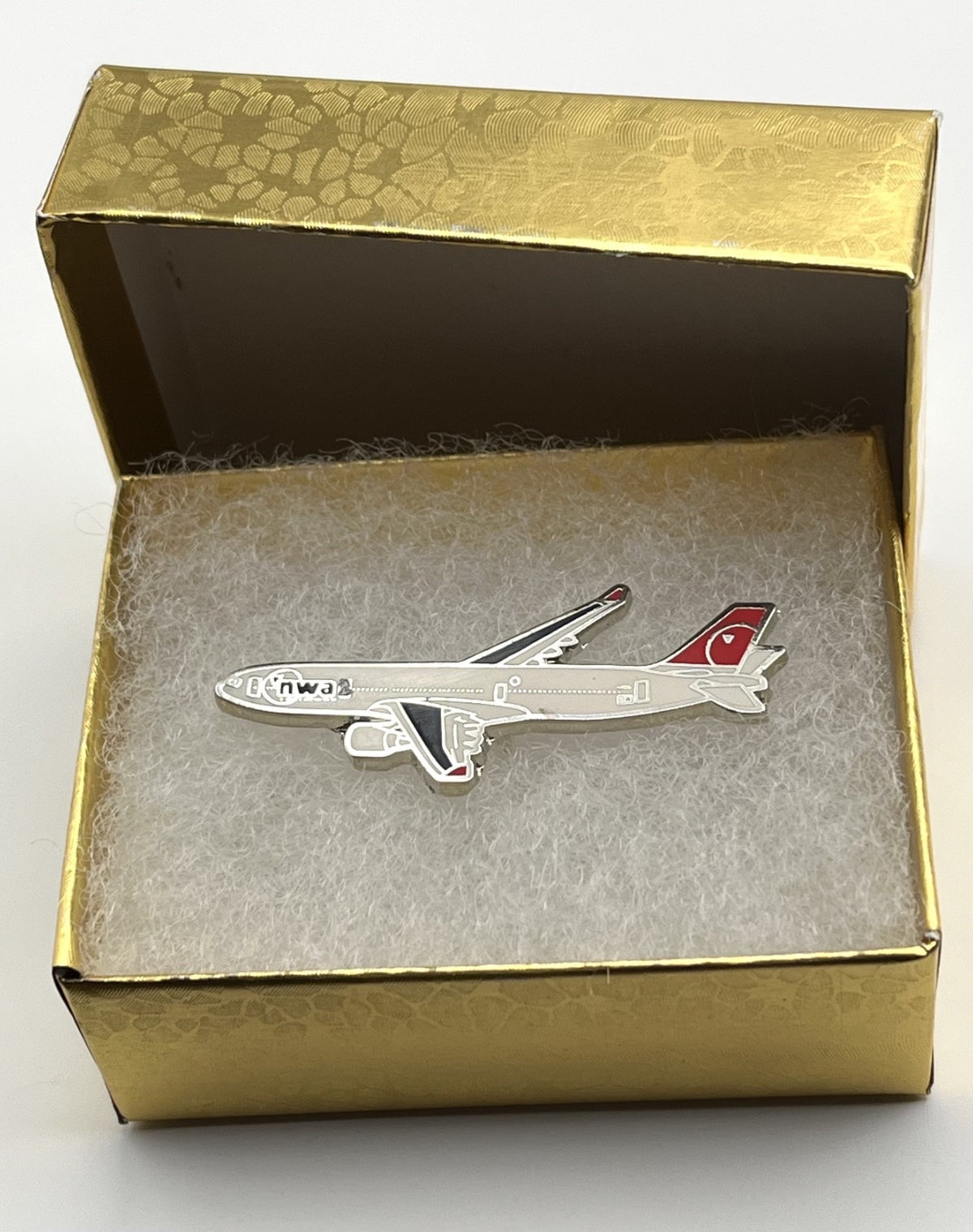 Northwest Airlines Airbus A330 Airplane Lapel Pin - Modern Repro Gift