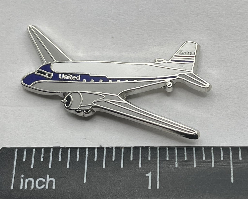 United Air Lines Douglas DC-3 Airplane Lapel Pin ~ Repro Gift