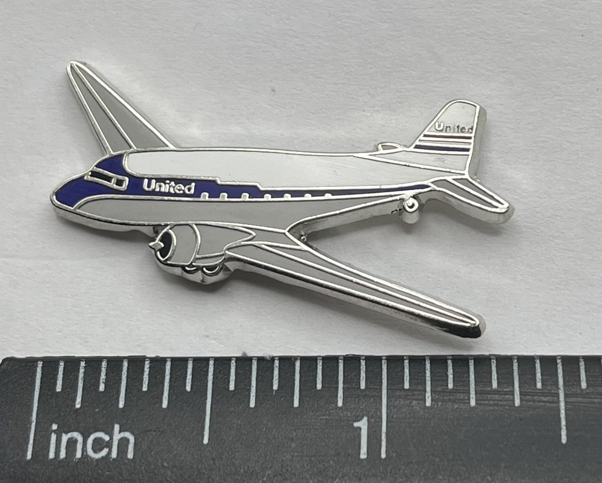 United Air Lines Douglas DC-3 Airplane Lapel Pin ~ Repro Gift