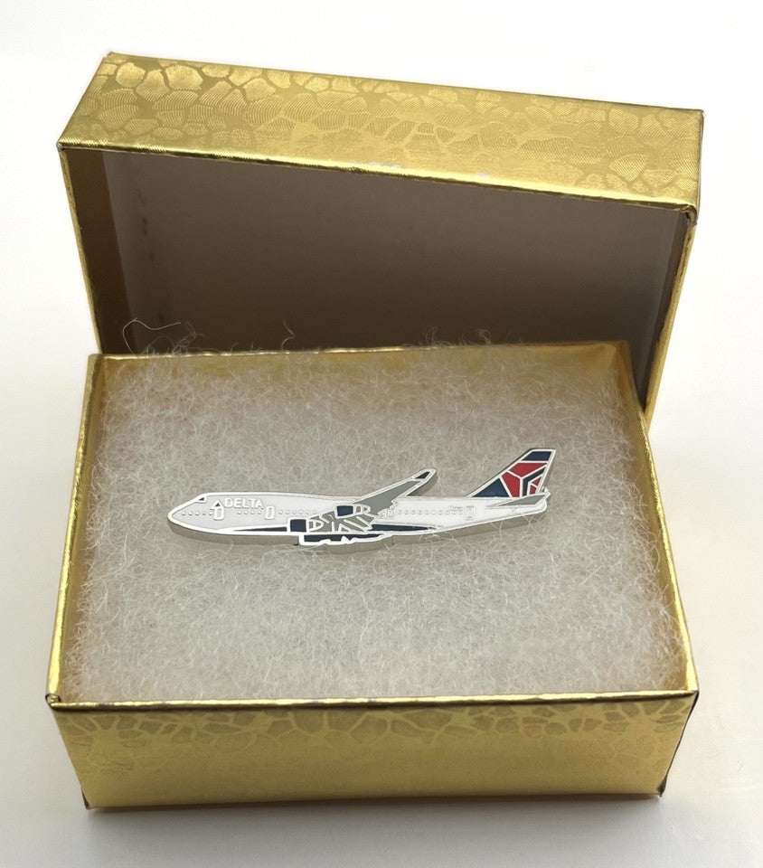 Delta Air Lines Boeing 747 Airplane Lapel Pin – Modern Reproduction Gift