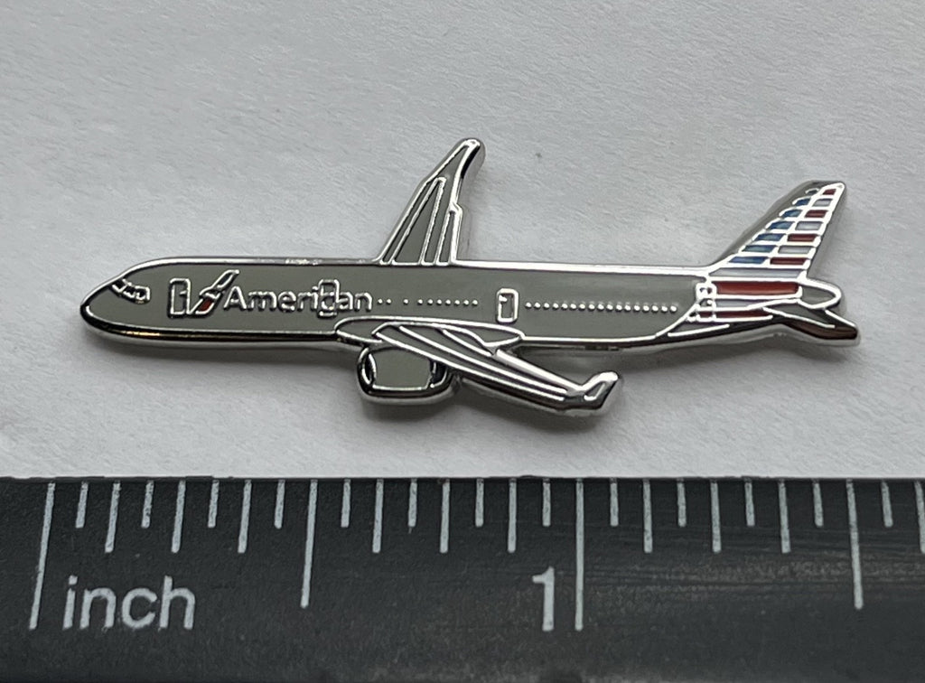American Airlines Airbus A321 Airplane Lapel Pin ~ Repro Gift