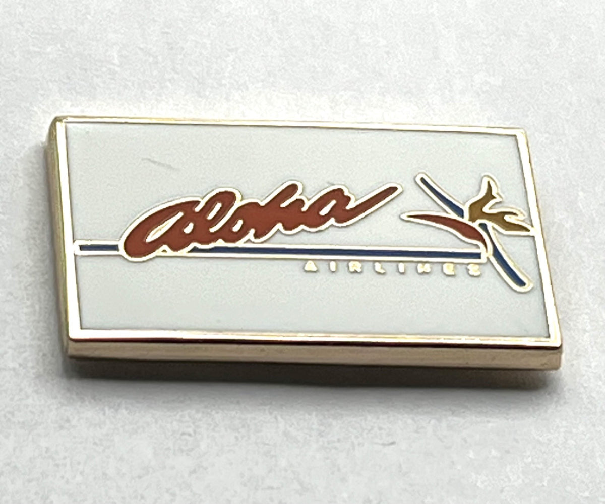 Aloha Airlines script-logo lapel pin — Repro Gift