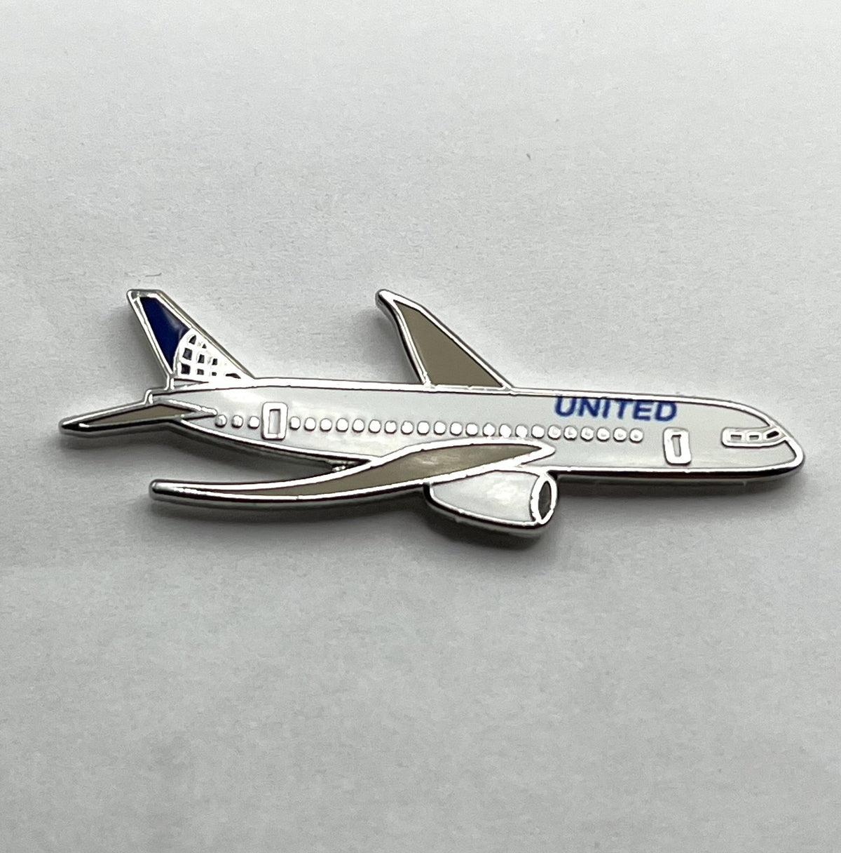 United Airlines Boeing 787 Airplane Lapel Pin – Modern Reproduction Gift