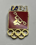 Kayak ~ Canoe Olympic Pin ~ Red ~ Pictogram ~ 1984 Los Angeles ~ LA