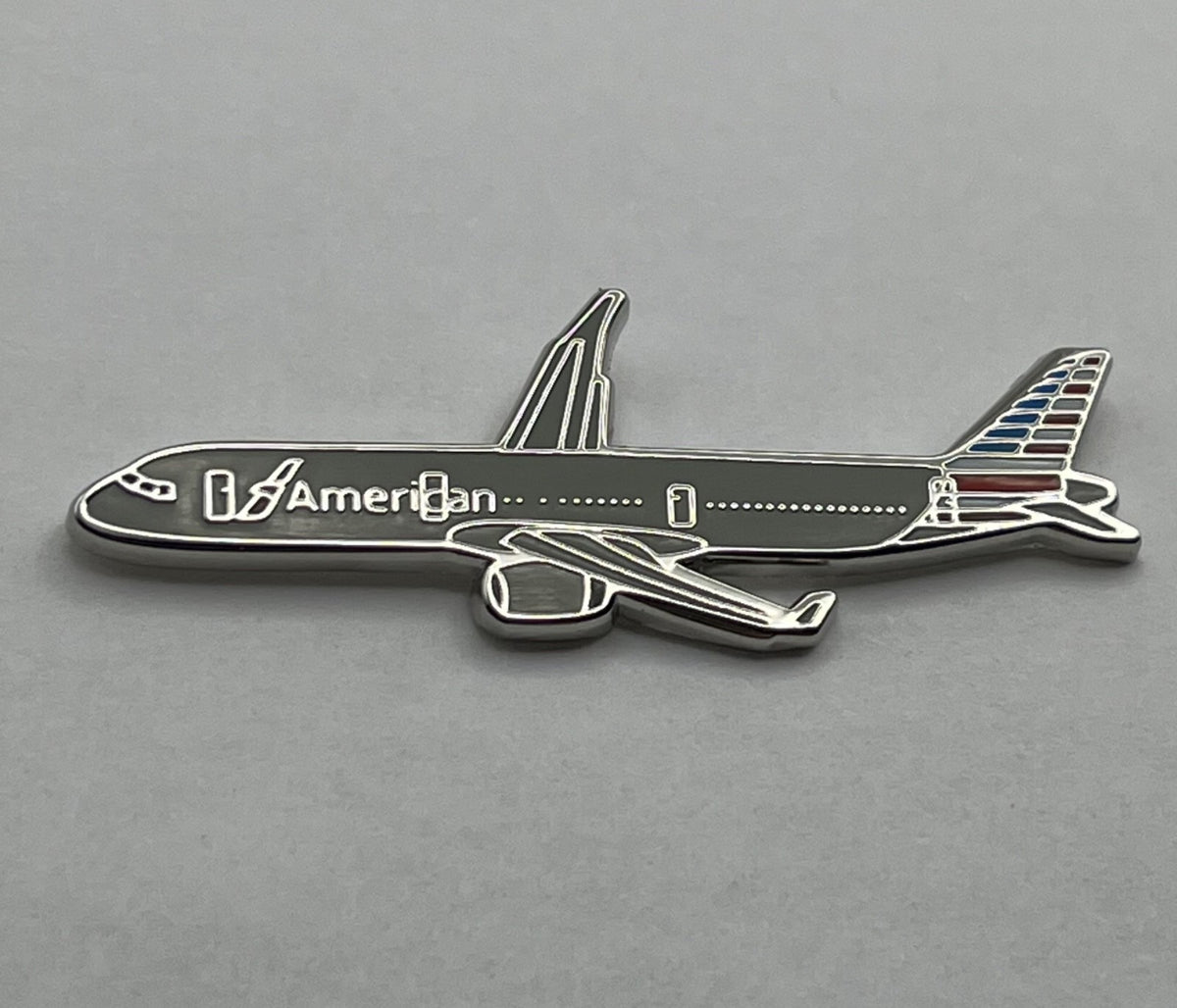 American Airlines Airbus A321 Airplane Lapel Pin ~ Repro Gift