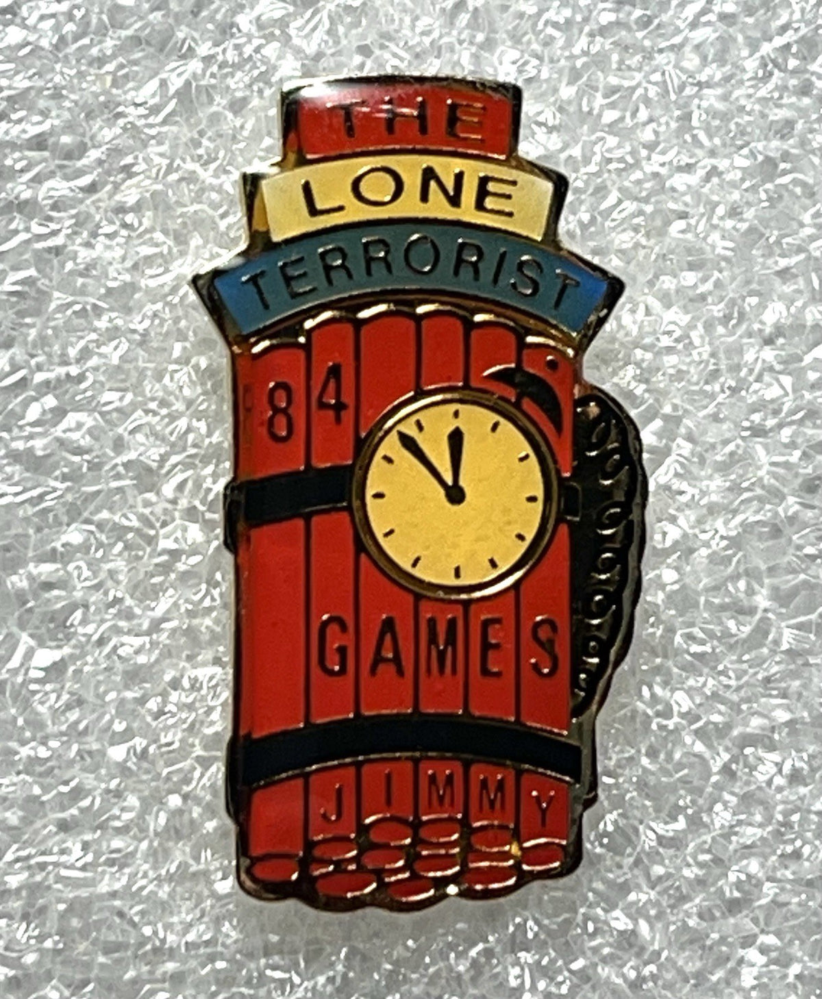 1984 Olympic Pin ~ The Lone Terrorist ~ 84 Games ~ Jimmy