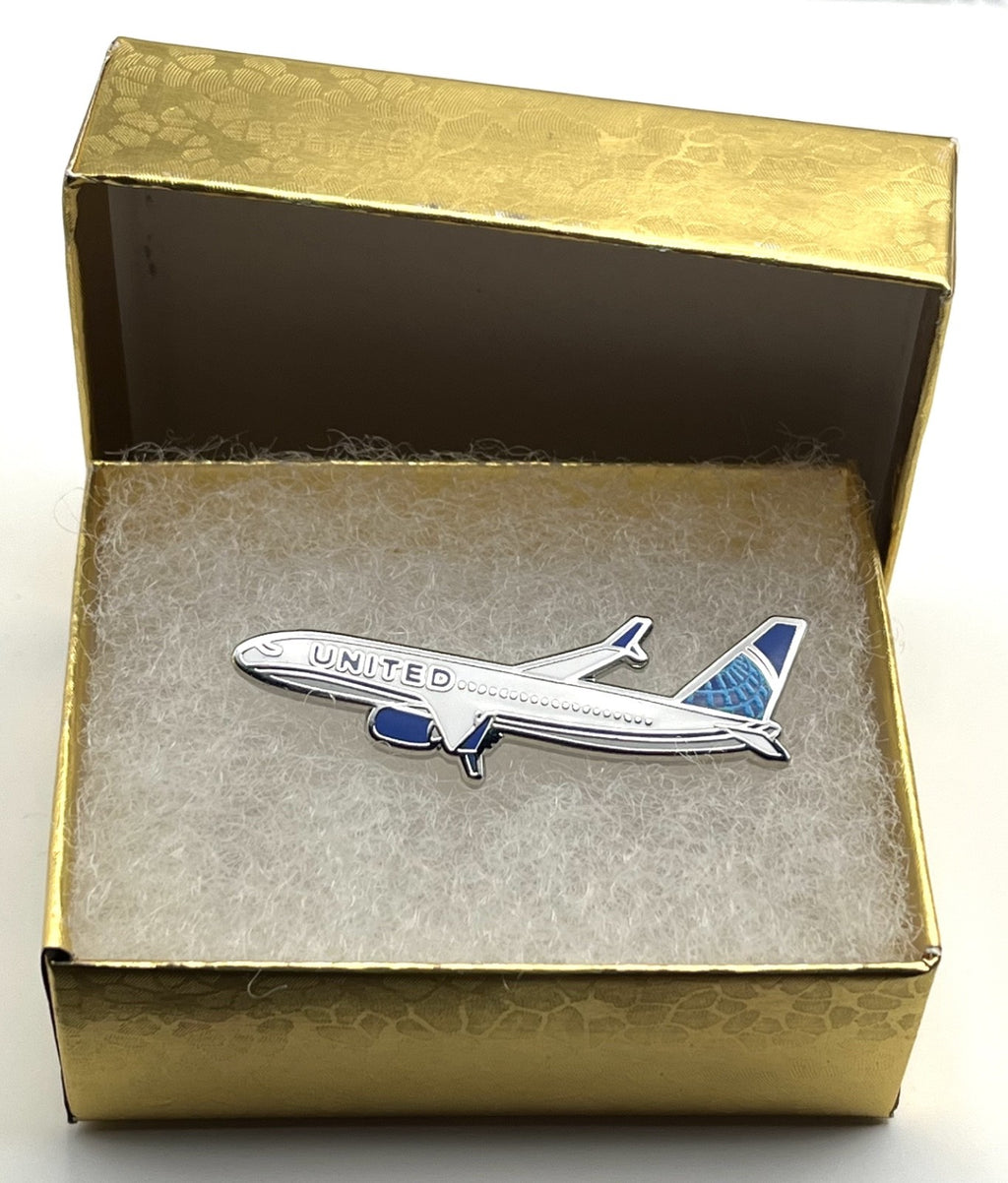 United Airlines Boeing 737 Airplane Lapel Pin Cloisonné Enamel Reproduction Gift