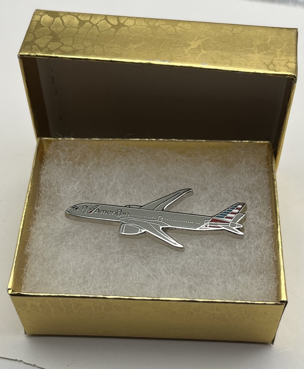 American Airlines Boeing 787 Airplane Lapel Pin – Modern Reproduction Gift
