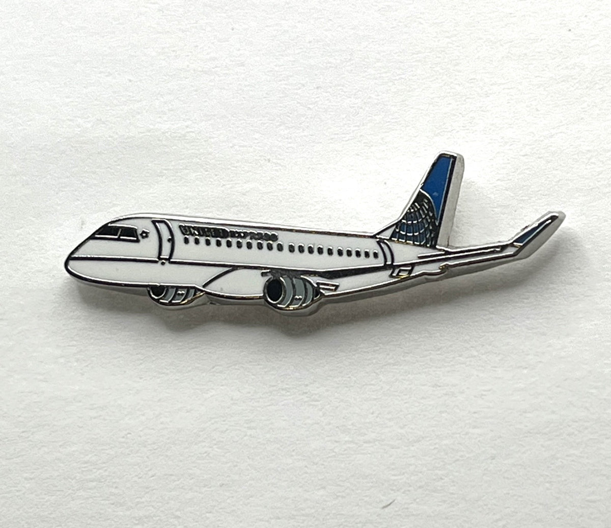 United Express Embraer ERJ-170 / 175 Airplane Lapel Pin Cloisonné - Repro Gift