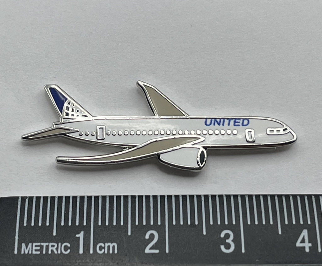 United Airlines Boeing 787 Airplane Lapel Pin – Modern Reproduction Gift