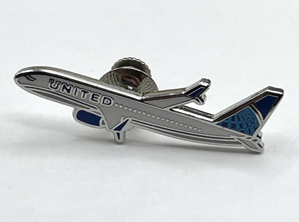 United Airlines Boeing 737 Airplane Lapel Pin Cloisonné Enamel Reproduction Gift