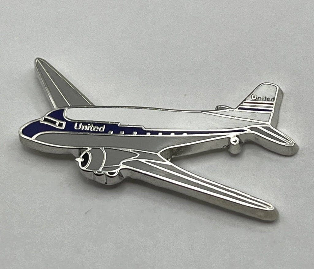 United Air Lines Douglas DC-3 Airplane Lapel Pin ~ Repro Gift