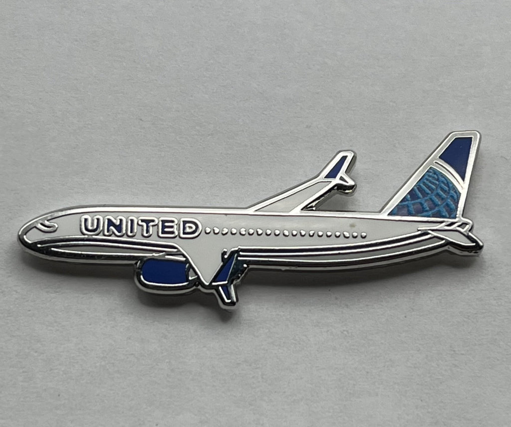United Airlines Boeing 737 Airplane Lapel Pin Cloisonné Enamel Reproduction Gift
