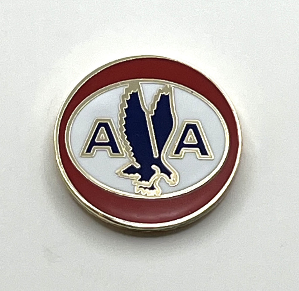 American Airlines classic round eagle lapel pin — modern cloisonné reproduction