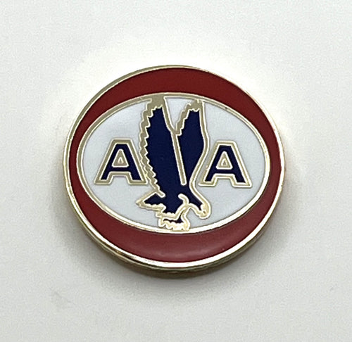American Airlines classic round eagle lapel pin — modern cloisonné reproduction
