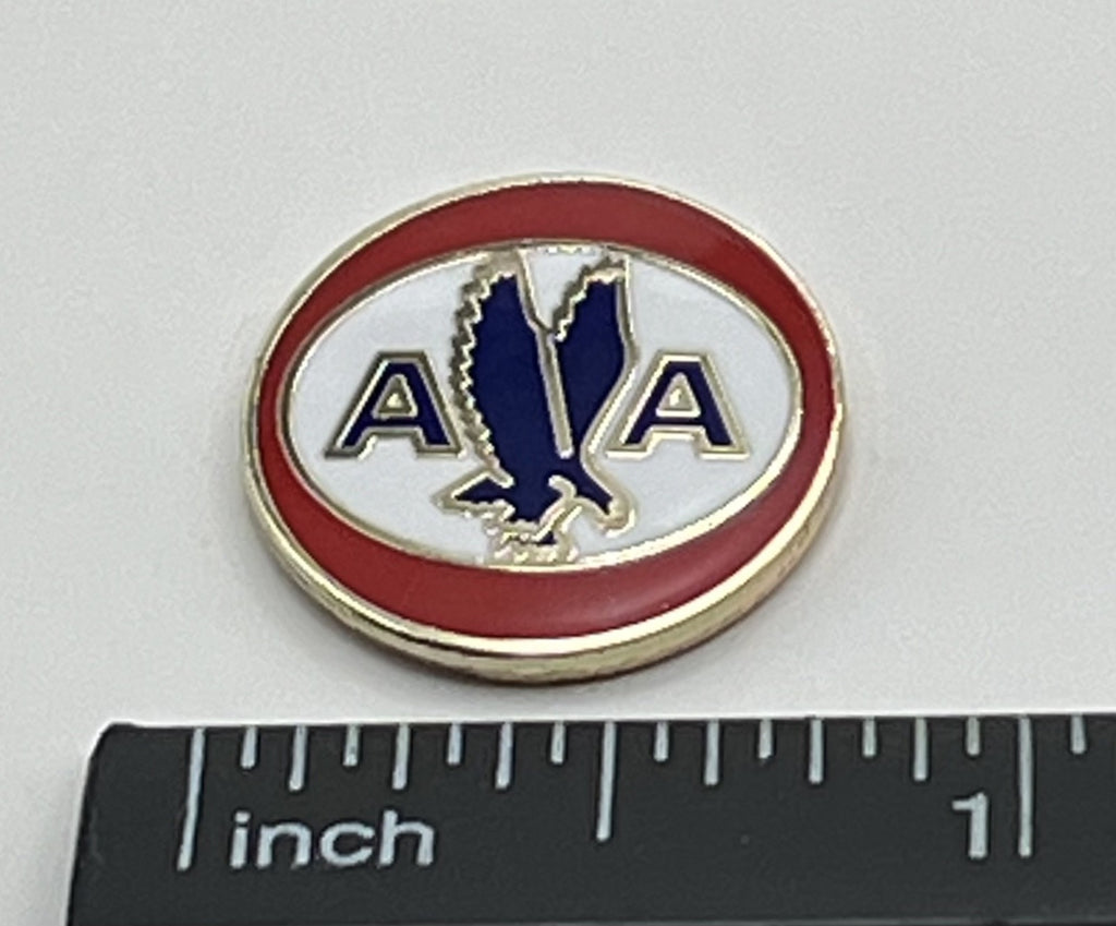 American Airlines classic round eagle lapel pin — modern cloisonné reproduction