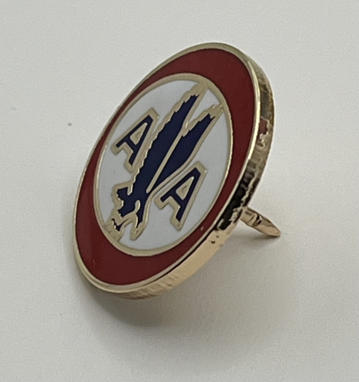 American Airlines classic round eagle lapel pin — modern cloisonné reproduction