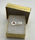 Delta Air Lines widget key-style lapel pin — modern cloisonné reproduction.