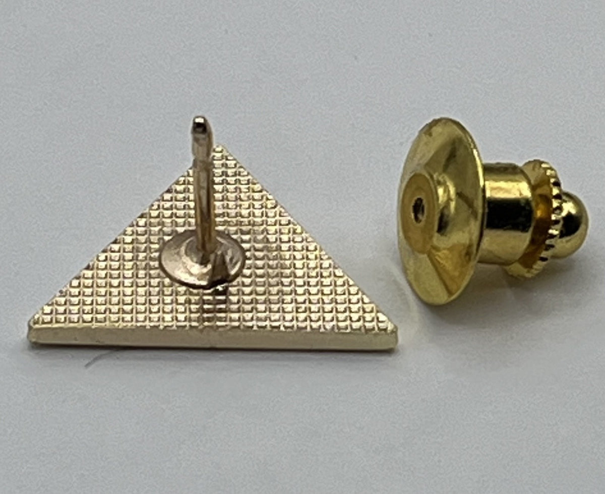 Delta Air Lines Red Widget Triangle Lapel Pin – Cloisonné Reproduction w/ Box