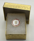 American Airlines eagle seal round lapel pin — modern cloisonné reproduction.
