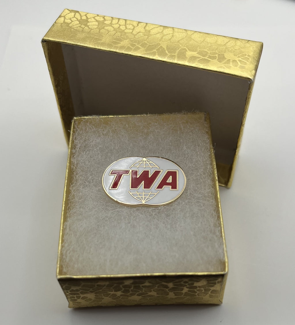 TWA Trans World Airlines Globe Logo Lapel Pin Cloisonné Repro Gift