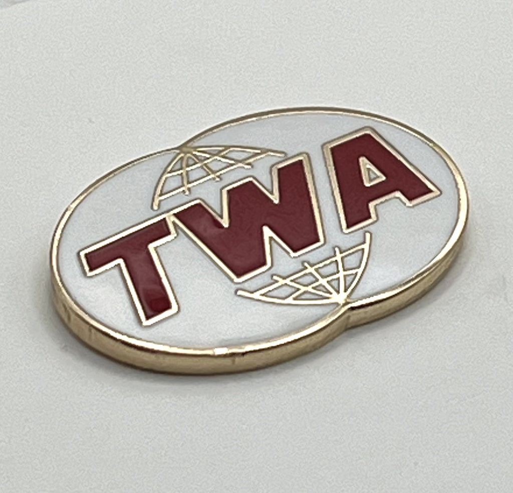 TWA Trans World Airlines Globe Logo Lapel Pin Cloisonné Repro Gift