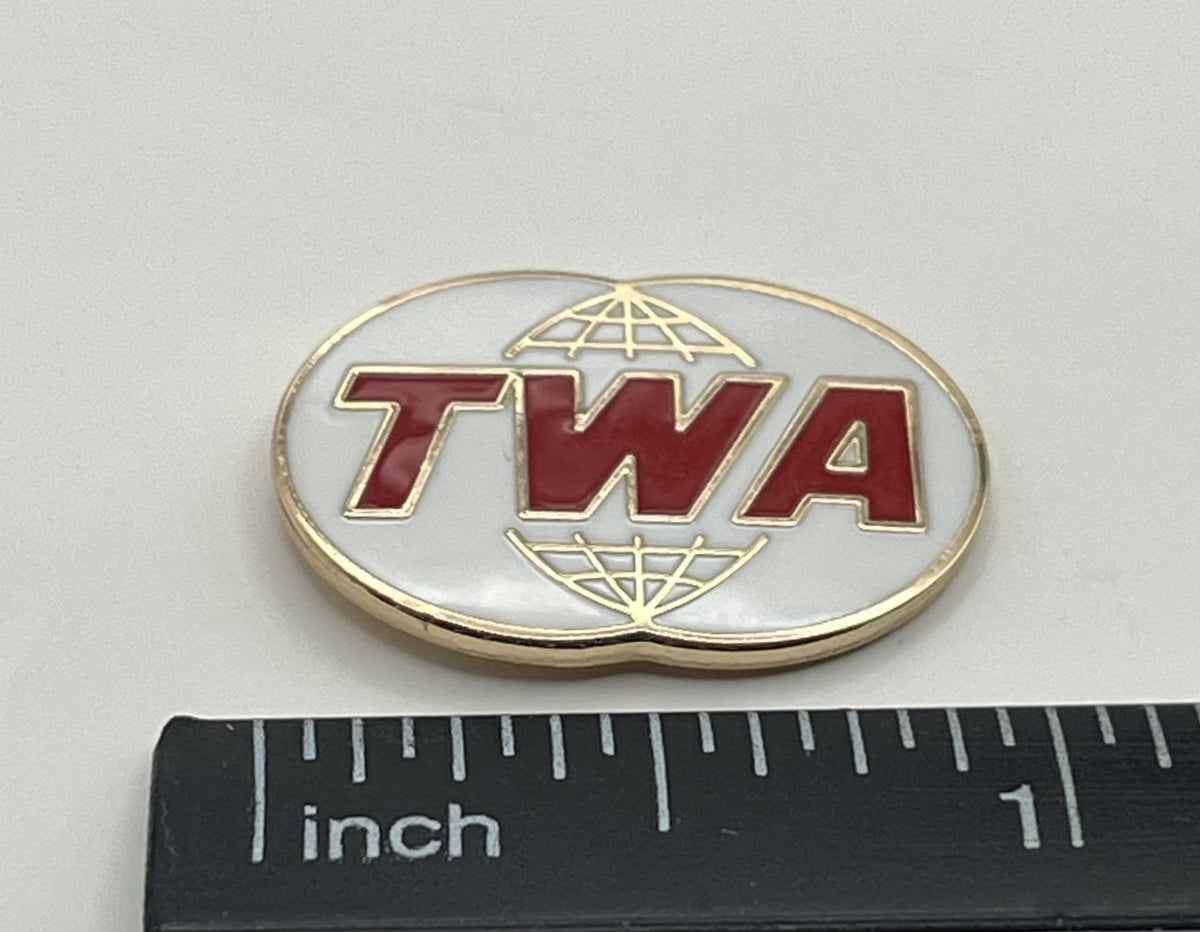 TWA Trans World Airlines Globe Logo Lapel Pin Cloisonné Repro Gift