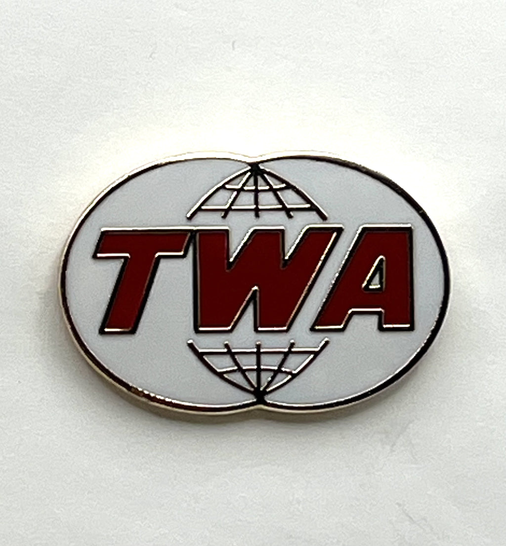 TWA Trans World Airlines Globe Logo Lapel Pin Cloisonné Repro Gift