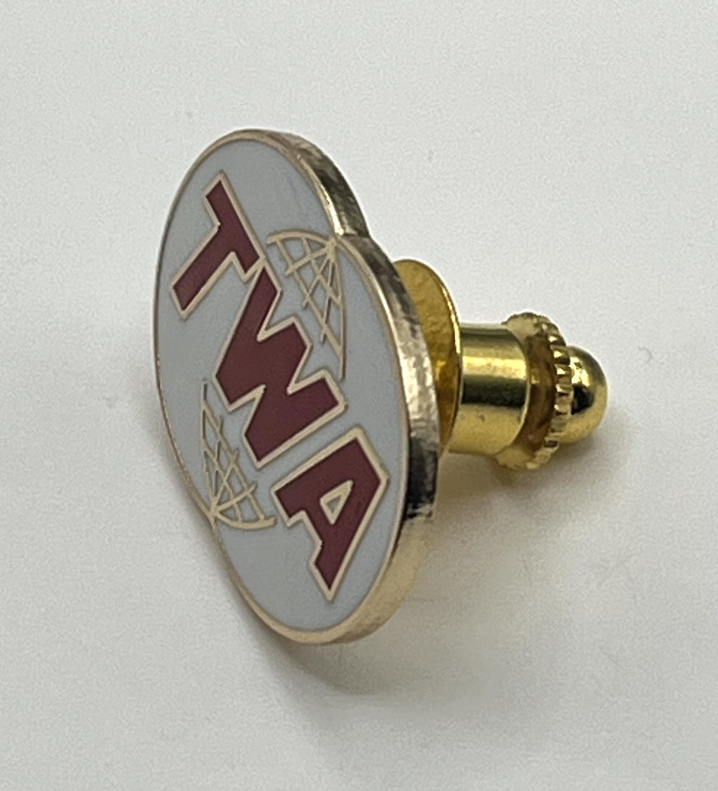 TWA Trans World Airlines Globe Logo Lapel Pin Cloisonné Repro Gift