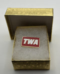 TWA Trans World Airlines Red Logo Lapel Pin Cloisonné Repro Gift