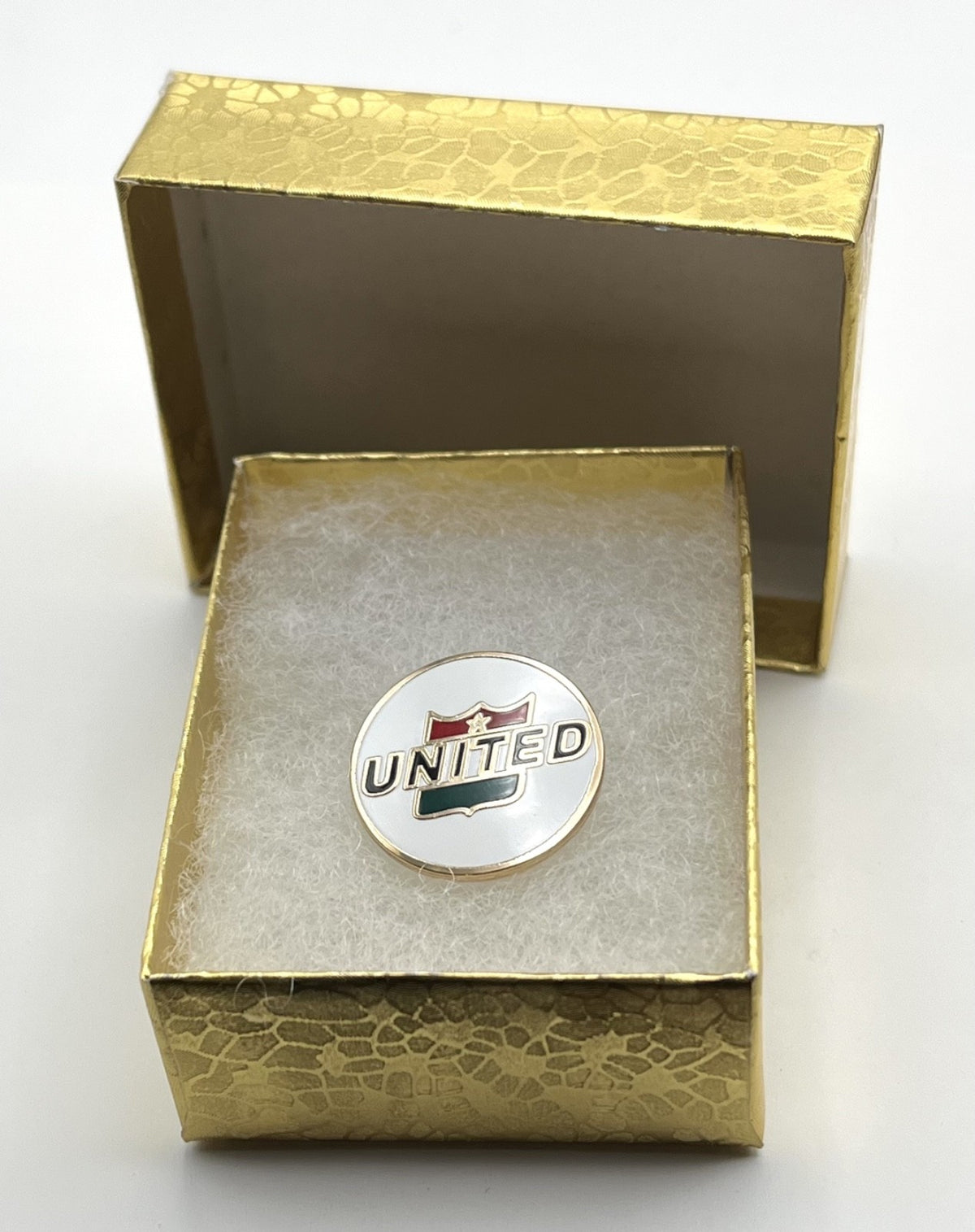 United Air Lines Shield Logo Round Lapel Pin Cloisonné Repro Gift