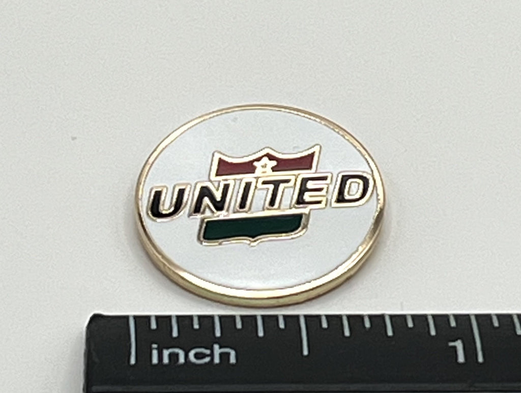 United Air Lines Shield Logo Round Lapel Pin Cloisonné Repro Gift