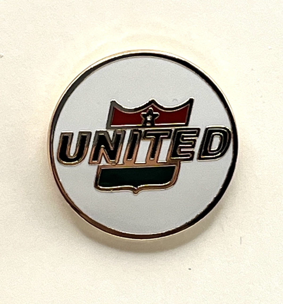 United Air Lines Shield Logo Round Lapel Pin Cloisonné Repro Gift