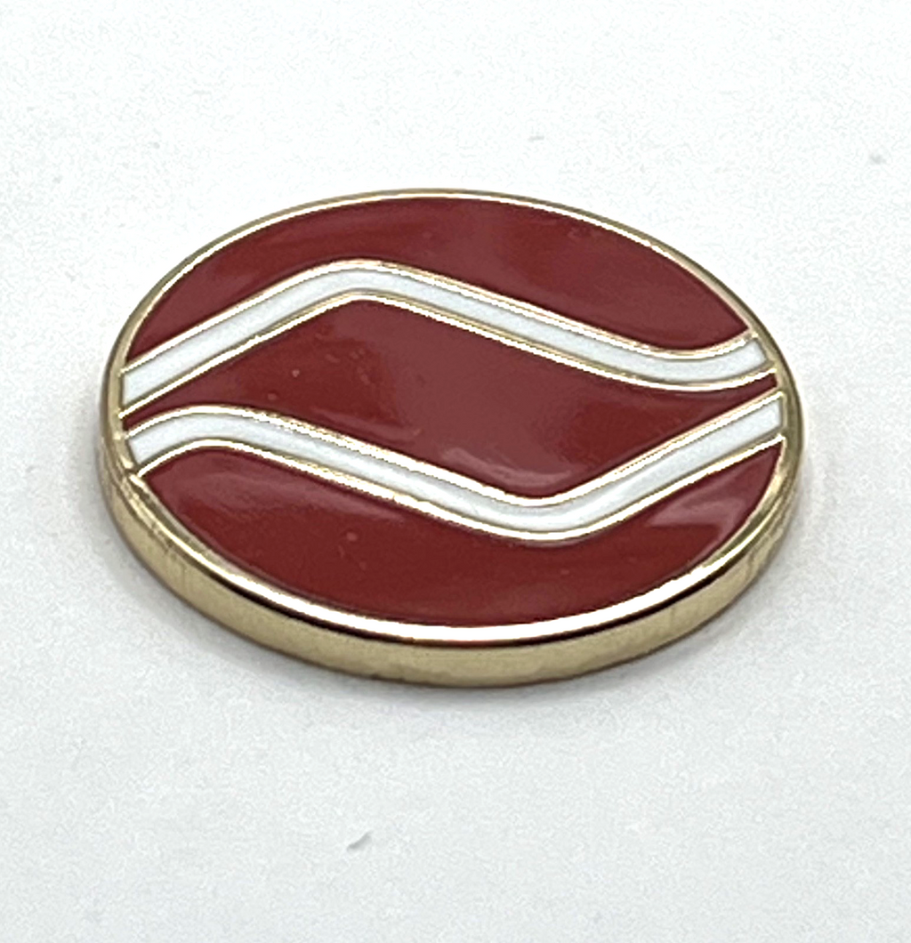 Northwest Airlines Red Wave Logo Lapel Pin Cloisonné Repro Gift