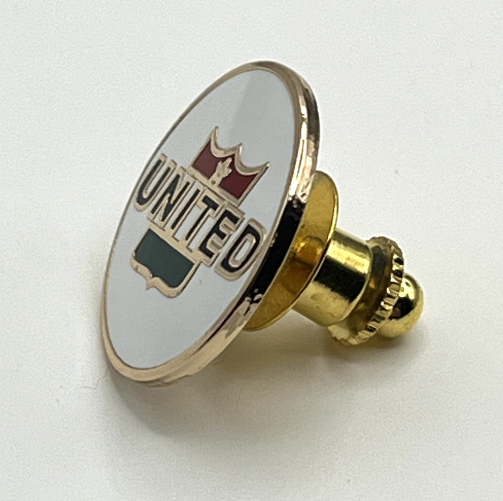 United Air Lines Shield Logo Round Lapel Pin Cloisonné Repro Gift