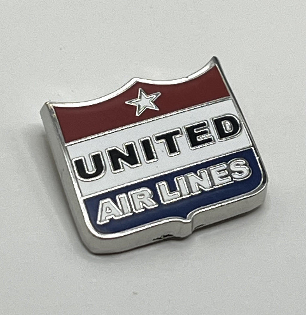 United Air Lines Shield Logo Lapel Pin Cloisonné Repro Gift