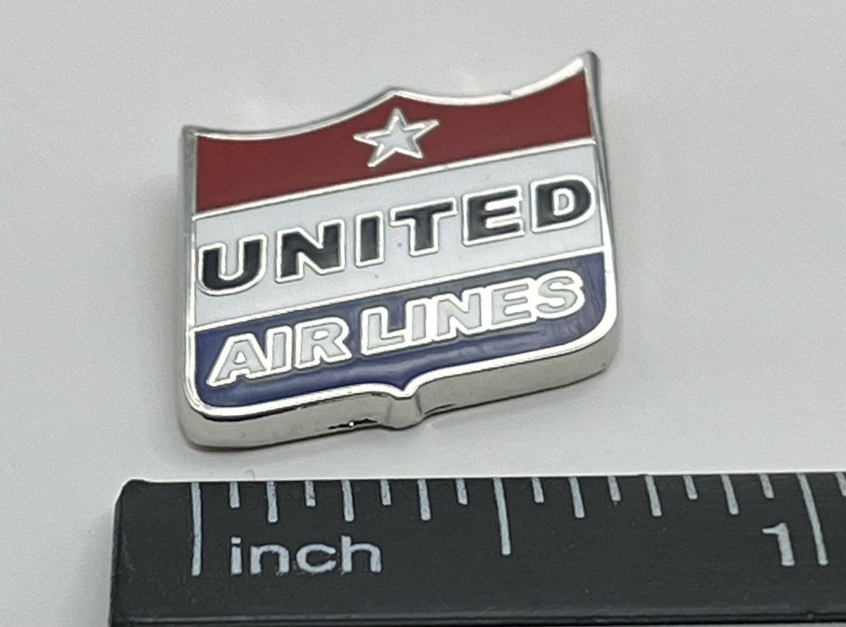 United Air Lines Shield Logo Lapel Pin Cloisonné Repro Gift